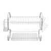 Multifunctional S-shaped Dual Layers Bowls & Dishes & Chopsticks & Spoons Collection Shelf Dish Drainer XH